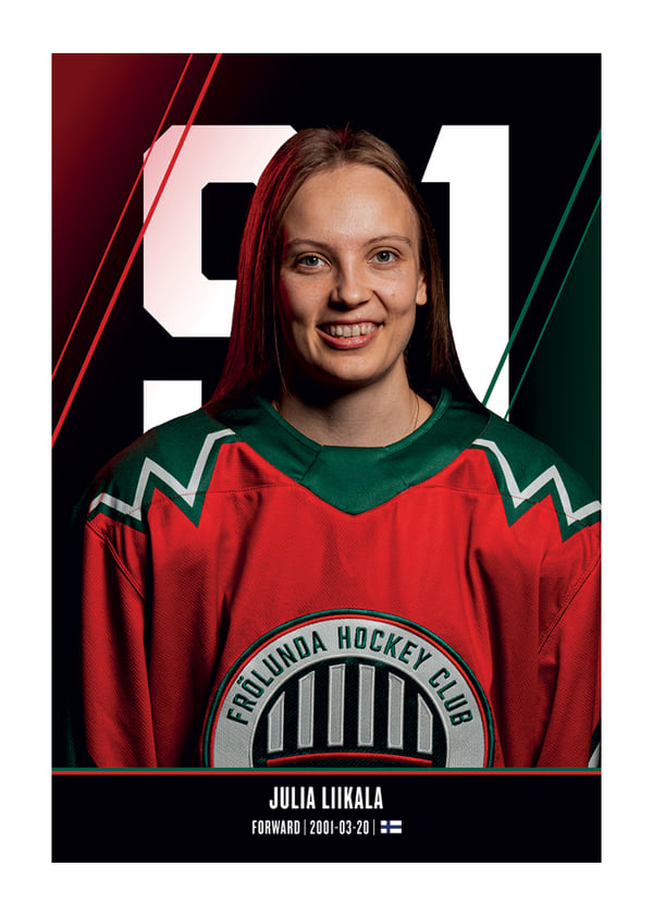 Poster Julia Liikala #91 Frölunda HC 2026/2027