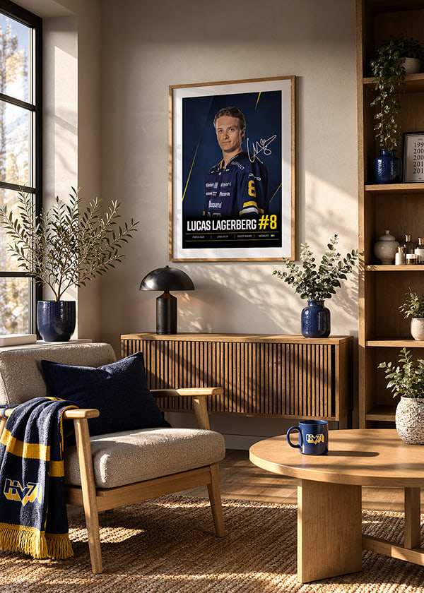 Poster Lucas Lagerberg #8 HV71 2026/2027 crossfade