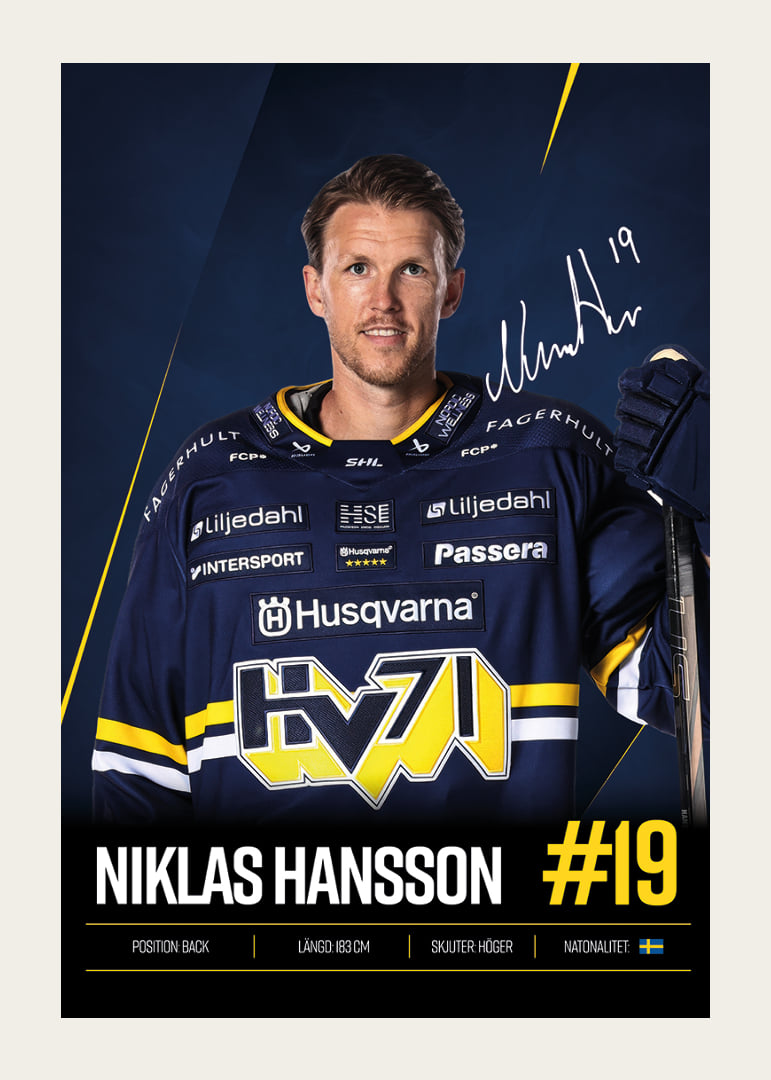 Niklas Hansson #19 HV71 2026/2027-12