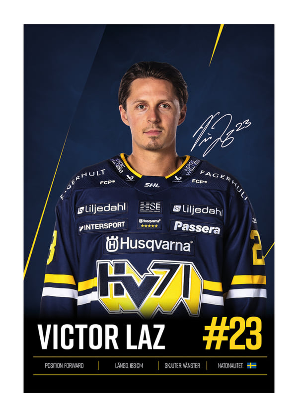 Poster Victor Laz #23 HV71 2026/2027