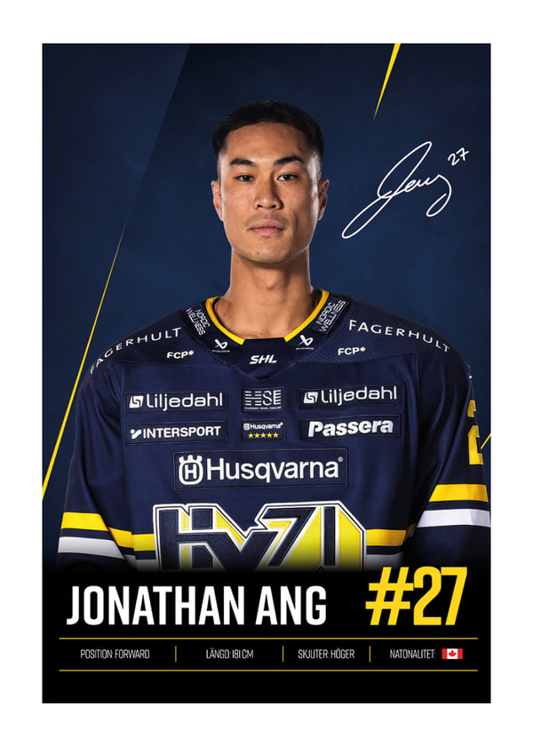 Poster Jonathan Ang #27 HV71 2026/2027