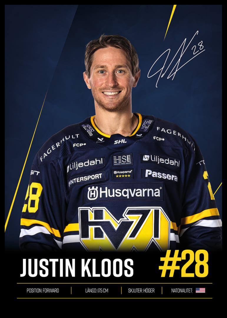 Justin Kloos #28 HV71 2026/2027-12