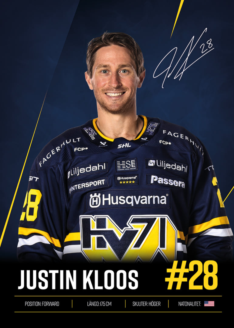 Justin Kloos #28 HV71 2026/2027-12