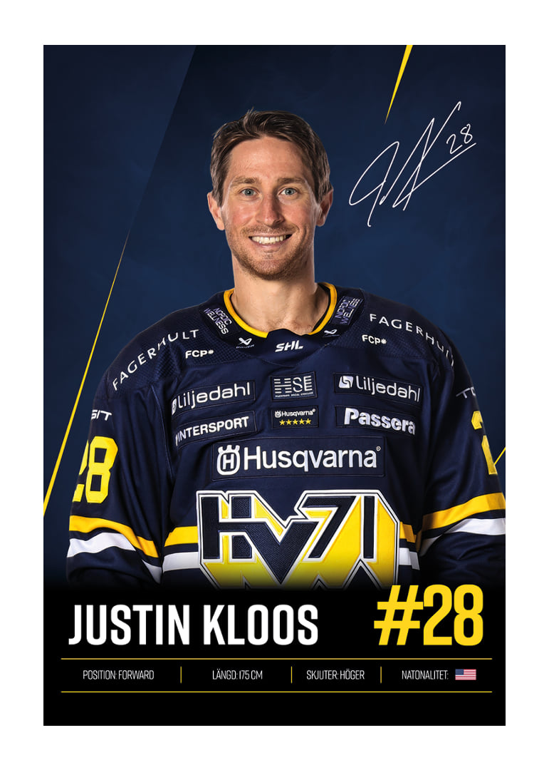 Justin Kloos #28 HV71 2026/2027-12