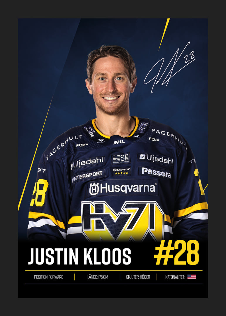 Justin Kloos #28 HV71 2026/2027-12