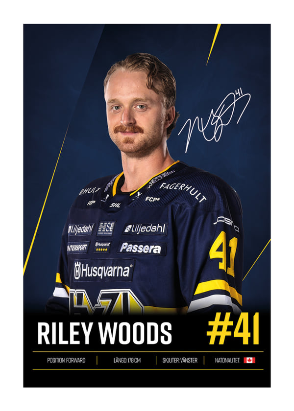 Poster Riley Woods #41 HV71 2026/2027