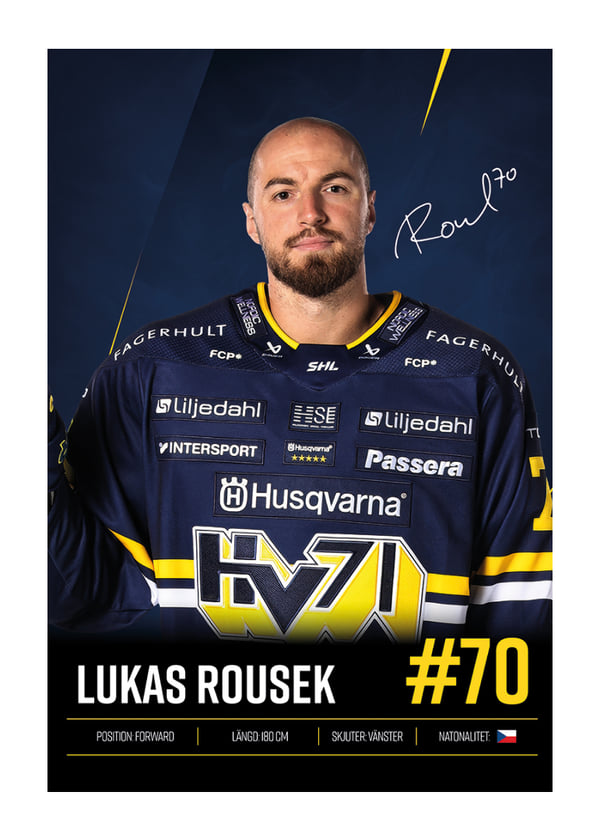 Poster Lukas Rousek #70 HV71 2026/2027