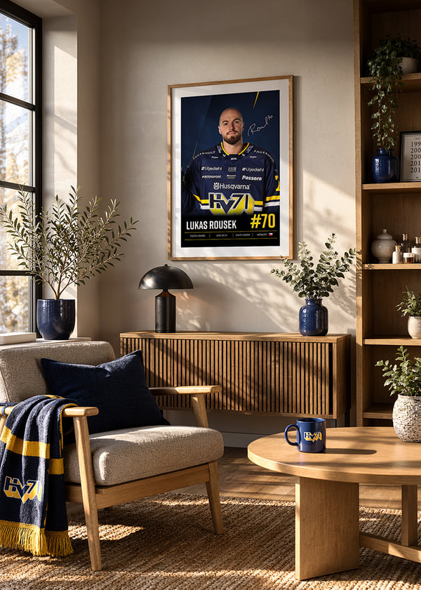 Poster Lukas Rousek #70 HV71 2026/2027 crossfade