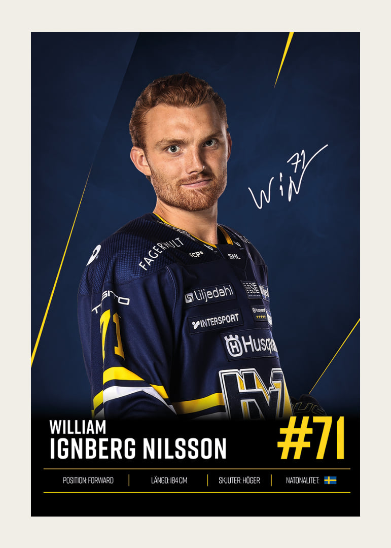 William Ignberg Nilsson #71 HV71 2026/2027-12