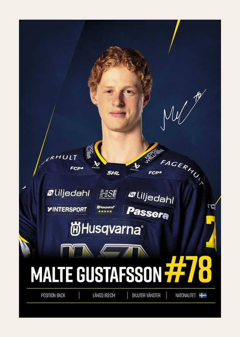 Malte Gustafsson #78 HV71 2026/2027-12