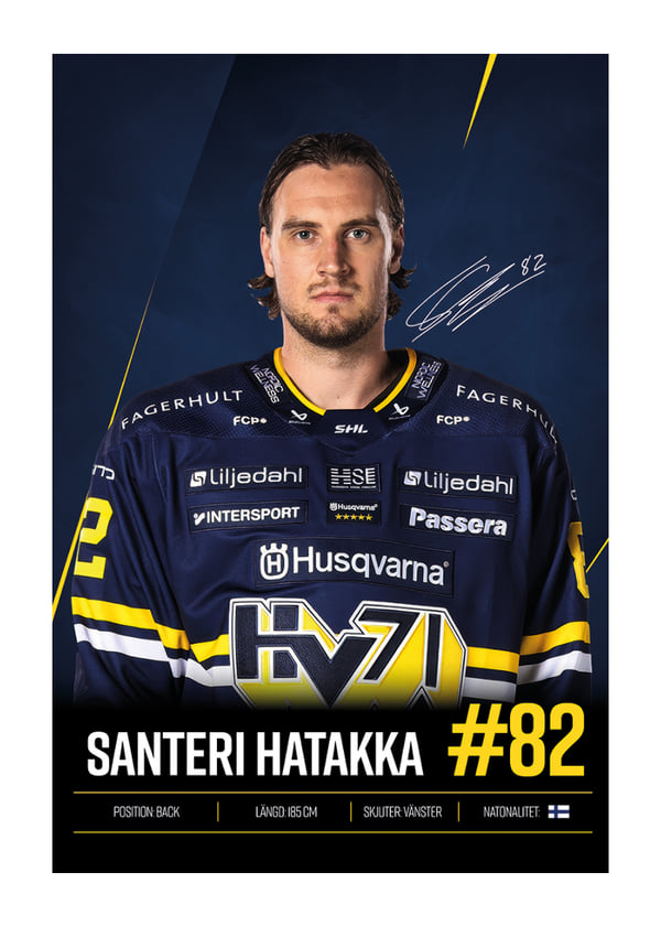 Poster Santeri Hatakka #82 HV71 2026/2027