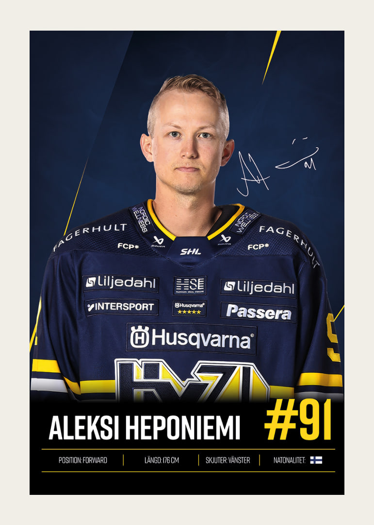 Aleksi Heponiemi #91 HV71 2026/2027-12