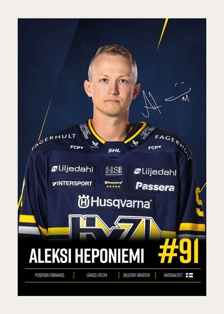Aleksi Heponiemi #91 HV71 2026/2027-12