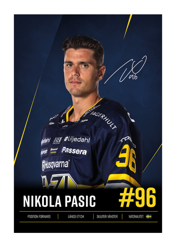 Poster Nikola Pasic #96 HV71 2026/2027