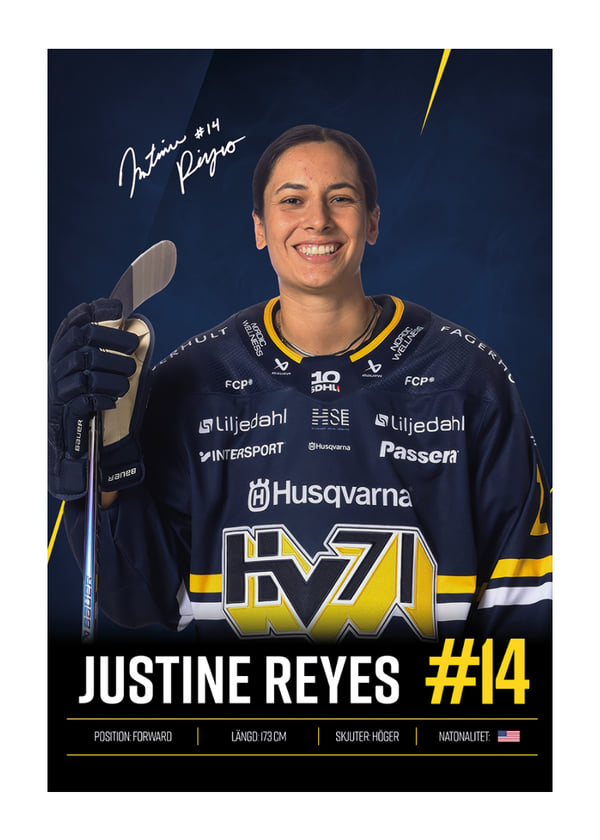 Poster Justine Reyes #14 HV71 2026/2027