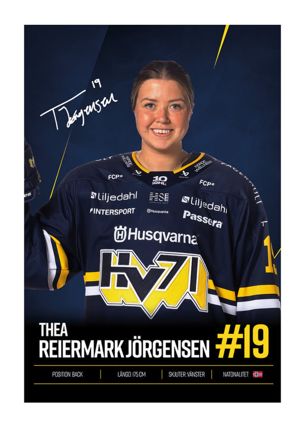 Poster Thea Jørgensen #19 HV71 2026/2027