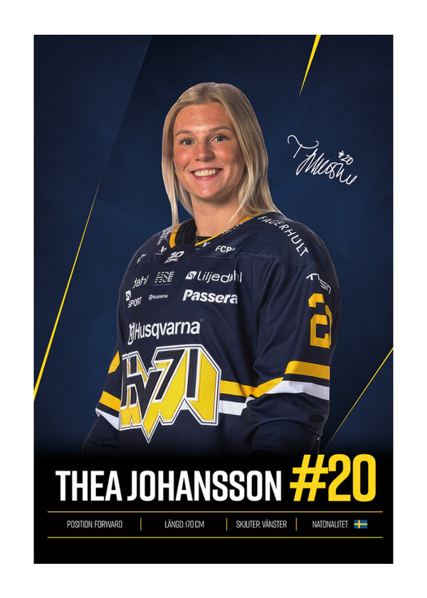 Poster Thea Johansson #20 HV71 2026/2027