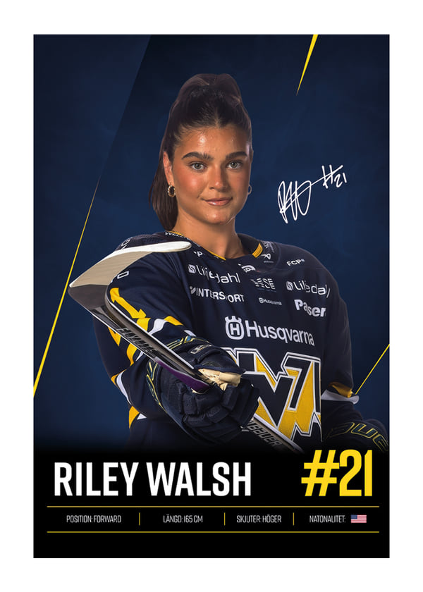 Poster Riley Walsh #21 HV71 2026/2027