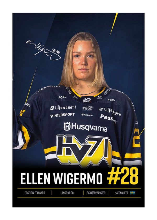 Poster Ellen Wigermo #28 HV71 2026/2027