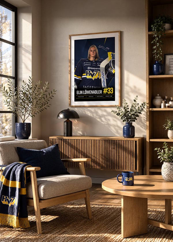 Poster Elin Löwenadler #33 HV71 2026/2027 crossfade
