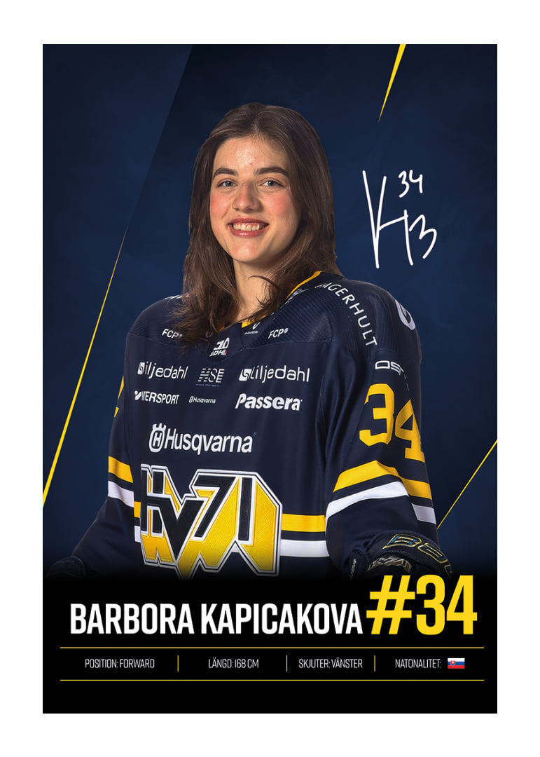 Barbora Kapicakova #34 HV71 2026/2027-12