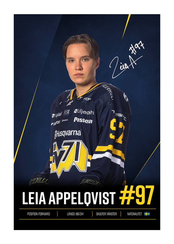 Poster Leia Appelqvist #97 HV71 2026/2027