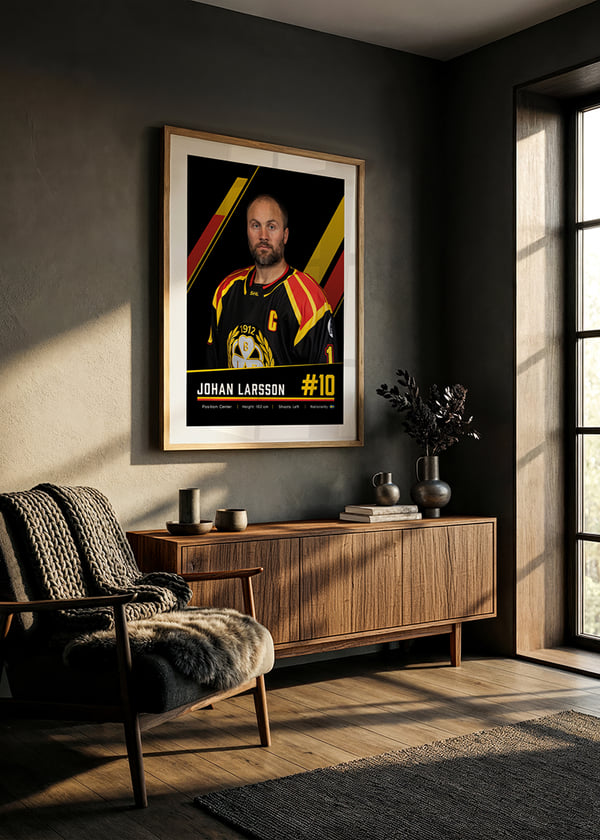 Poster Johan Larsson #10 Brynäs IF 2026/2027 crossfade