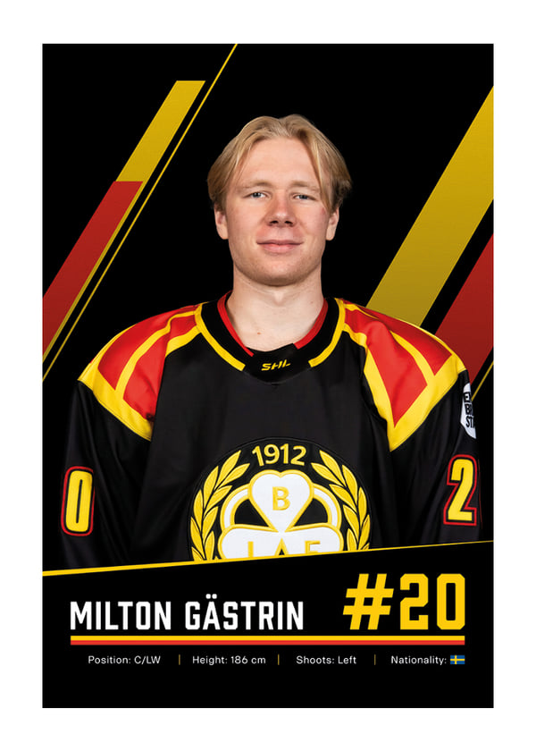 Poster Milton Gästrin #20 Brynäs IF 2026/2027