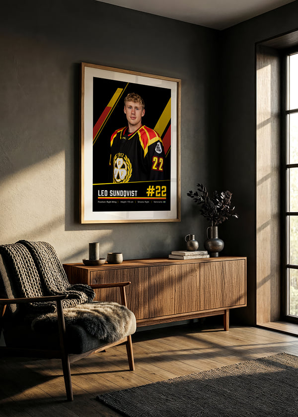 Poster Leo Sundqvist #22 Brynäs IF 2026/2027 crossfade