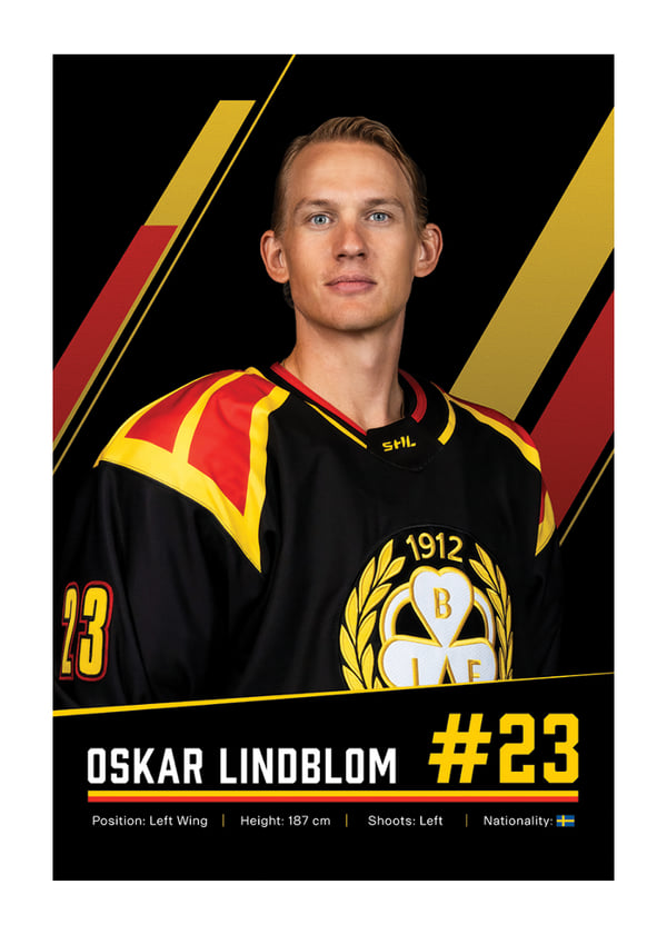 Poster Oskar Lindblom #23 Brynäs IF 2026/2027