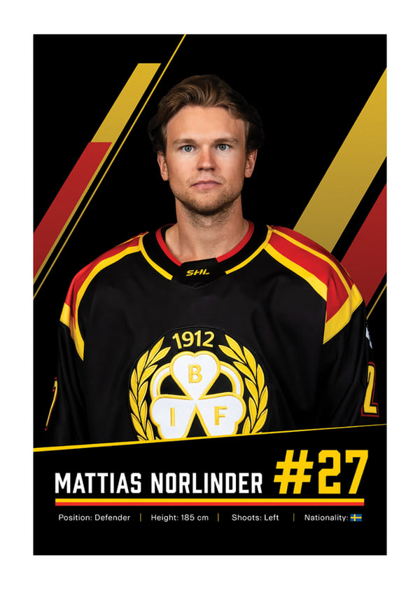 Poster Mattias Norlinder #27 Brynäs IF 2026/2027