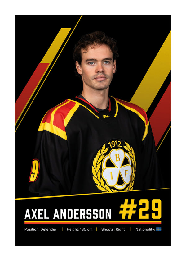 Poster Axel Andersson #29 Brynäs IF 2026/2027