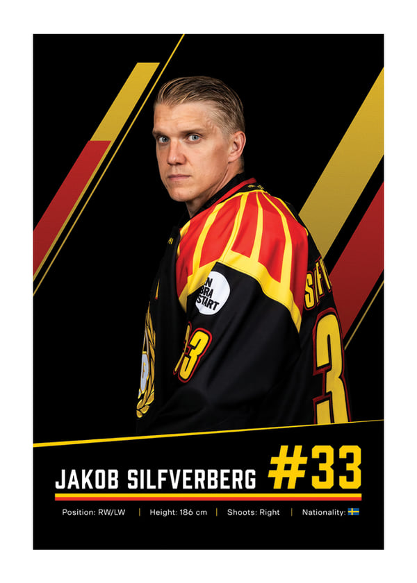 Poster Jakob Silfverberg #33 Brynäs IF 2026/2027