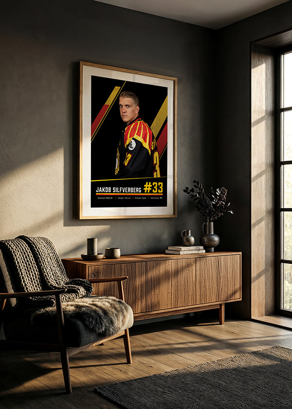 Poster Jakob Silfverberg #33 Brynäs IF 2026/2027 crossfade