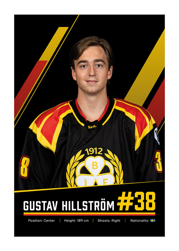 Poster Gustav Hillström #38 Brynäs IF 2026/2027