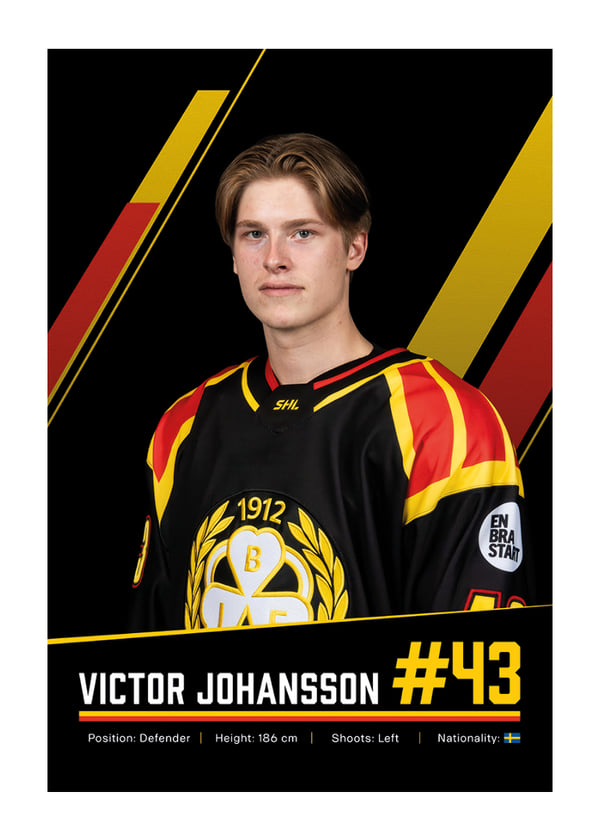 Poster Victor Johansson #43 Brynäs IF 2026/2027