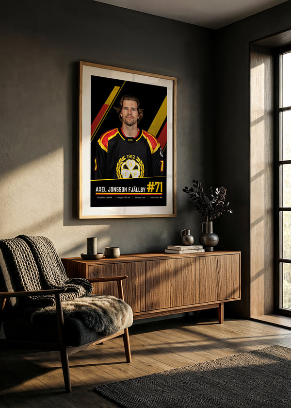 Poster Axel Jonsson Fjällby #71 Brynäs IF 2026/2027 crossfade