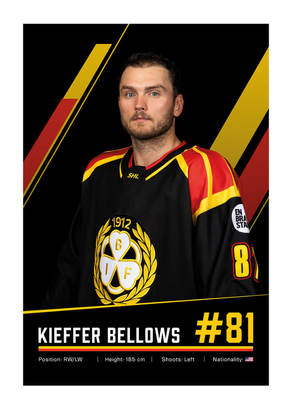 Poster Kieffer Bellows #81 Brynäs IF 2026/2027