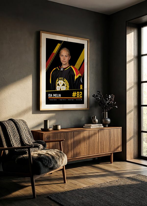 Poster Ida Melin #82 Brynäs IF 2026/2027 crossfade