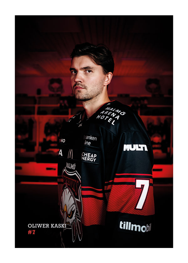 Poster Oliwer Kaski #7 Malmö Redhawks 2026/2027
