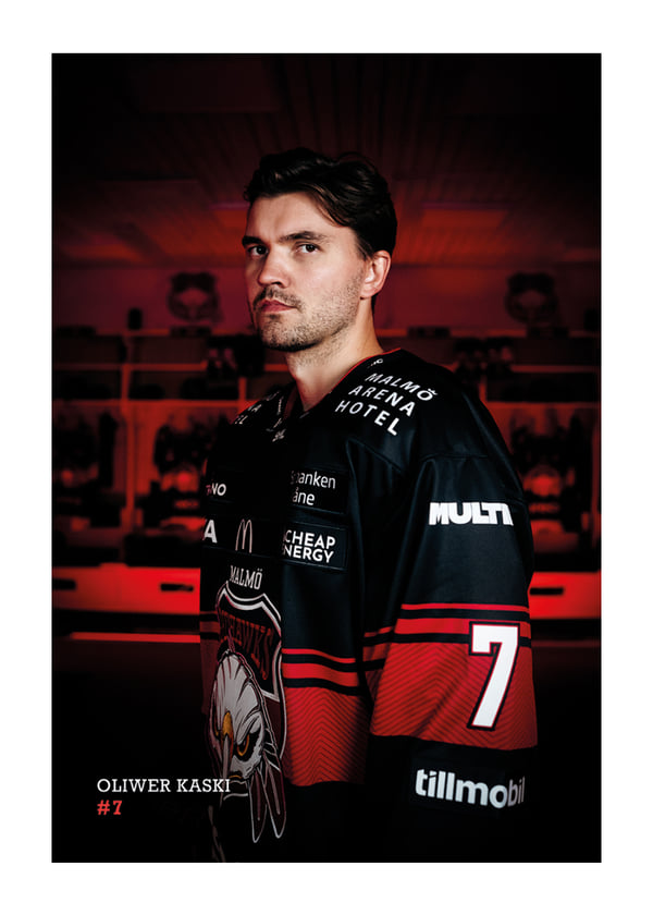 Poster Oliwer Kaski #7 Malmö Redhawks 2026/2027