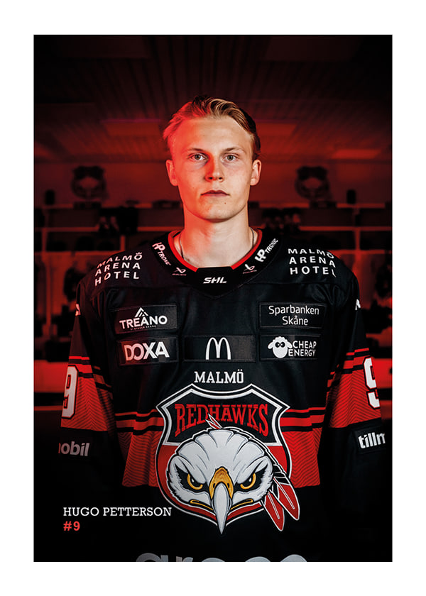 Poster Hugo Pettersson #9 Malmö Redhawks 2026/2027