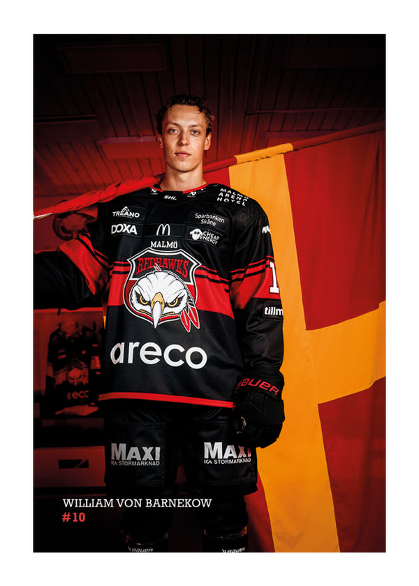Poster William von Barnekow #10 Malmö Redhawks 2026/2027