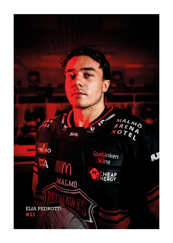 Poster Elia Pedrotti #11 Malmö Redhawks 2026/2027