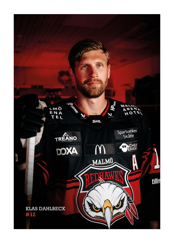 Poster Klas Dahlbeck #12 Malmö Redhawks 2026/2027