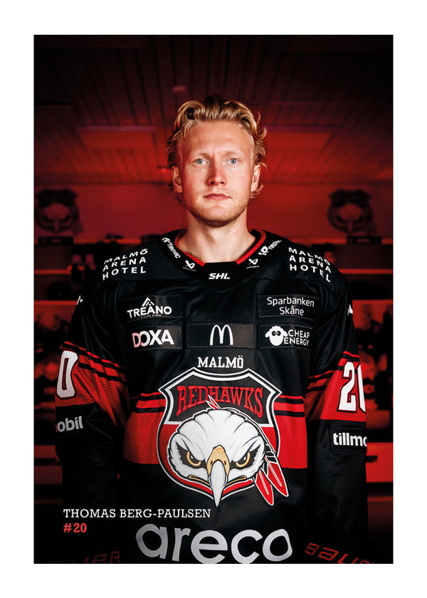 Poster Thomas Berg-Paulsen #20 Malmö Redhawks 2026/2027