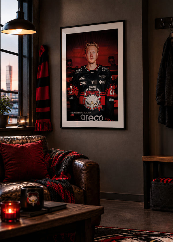 Poster Thomas Berg-Paulsen #20 Malmö Redhawks 2026/2027 crossfade