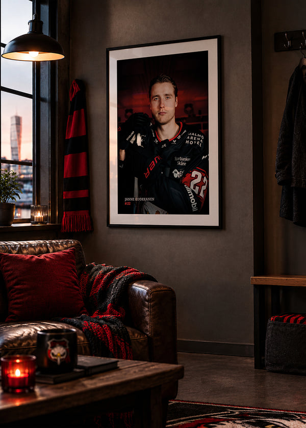 Poster Janne Kuokkanen #22 Malmö Redhawks 2026/2027 crossfade
