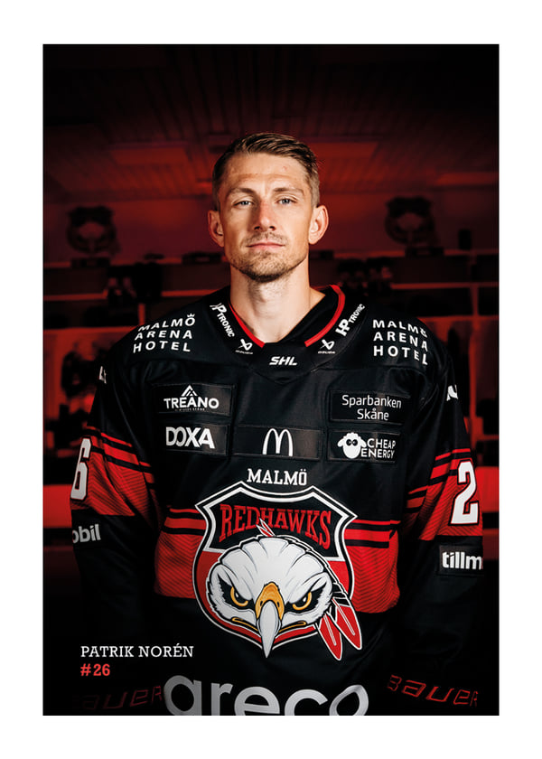 Poster Patrik Norén #26 Malmö Redhawks 2026/2027