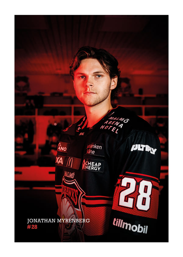 Poster Jonathan Myrenberg #28 Malmö Redhawks 2026/2027